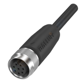 Balluff Cordset, M12 female 0deg A-code, 8-pin, 10m Balluff
